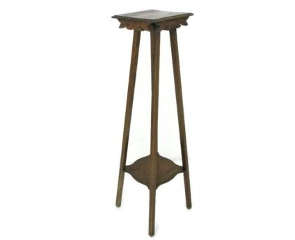 Art Nouveau Pedestal Table Plant Flower Stand Side Table Two Tier Art Deco 37.7"