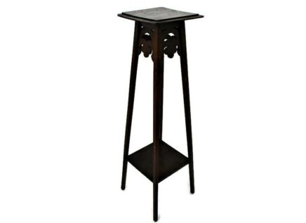 Art Nouveau Deco Ornate 2 Tier Pedestal Table Plant Bonsai Stand Side Table 39.37"