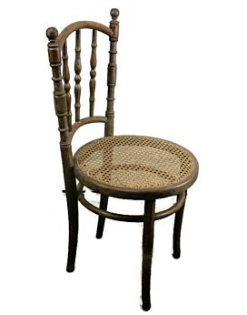 Vintage Kohn Wien Chair Bistro Ice Cream Parlor Rush Cane Seating Bentwood