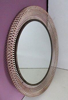 Vintage Sunburst Star burst 50's Rare Wrought Iron Modernist Brass Mirror retro
