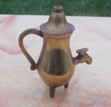 Vintage Miniature Samovar tea pot Coffee Pot  Doll House Brass Copper for Doll House or collectible