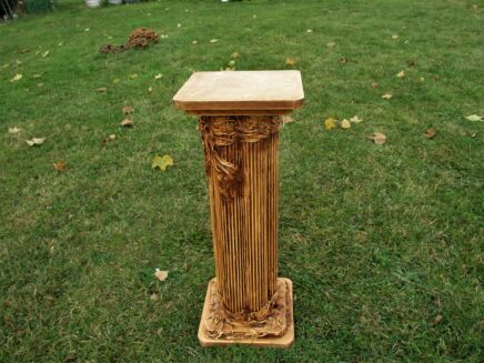 Lovely Paper Mache Plant Stand Pedestal side table Greek Column style 26.57"