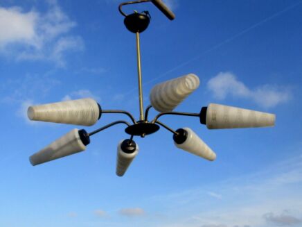 Stunning Mid Century Modern Kalmar Sputnik Spider Chandelier Flushmount Atomic