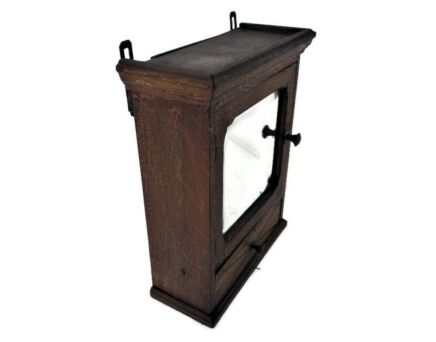 Vintage Kitchen Apothecary Medicine Bathroom Wall Cabinet Beveled Glass Mirror Weather Beaten look