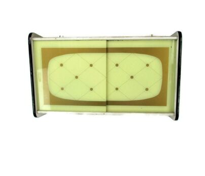 Vintage rockabilly White Medicine Wall Cabinet Apothecary Sliding Glass doors Funky