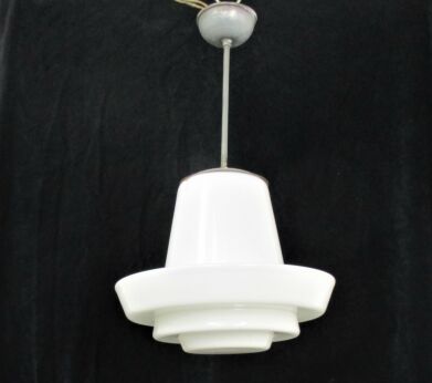 Skyscraper White Art Glass Design Light Pendant Shade Krasno 1 Light UFO