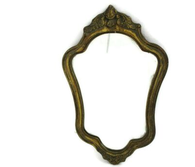 Gorgeous Ornate Oval Wood Wall Hanging Mirror Romantic Hollywood Regency
