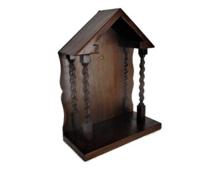 hand Carved Wooden Chapel Niche for Statue Barley Twist Edwardian style
