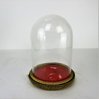Small Vintage Round Hand Blown Glass Globe Dome Taxidermy Steampunk Clock 8.07"