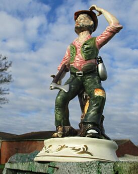 Vintage Capodimonte Figurine Hobo Old Man Carpenter Italy Authentic Marked