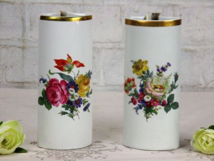 Couple Ceramic Hanging Humidifiers Radiator Dry Air Moister Flowers Saturalux