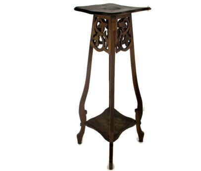 Large Art Nouveau Deco Ornate 2 Tier Pedestal Table Plant Bonsai Stand Side Table 36.22"