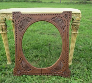 Vintage picture Mirror frame hand carved wood Ornate