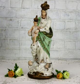 Beautiful Our Lady of Victories Infant Child Plaster Notre Dame Victoire Angels