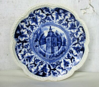 Petrus Regout Maastricht Holland Plate Canne 1944 Delft Landscape Church HTF