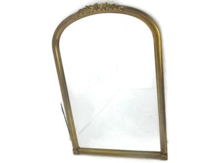 Hallway Cabinet Beveled Glass Mirror Belgium Wood Large Hobnails Stunning