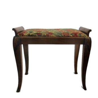 Art Deco Nouveau Retro Wooden Oak Stool Ottoman Footstool Danish Modern Style