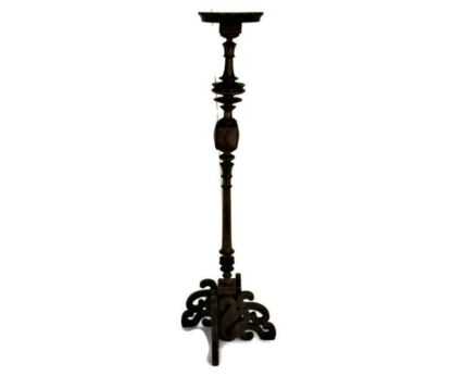 Large Hand Carved Wood  oak Side Display Wine Table Pedestal Plant Stand Extremely Rare Special Architectural Barn Country Farmhouse Style