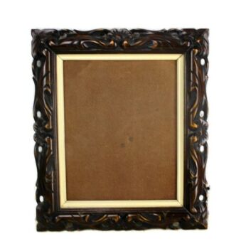 Art Deco Hand carved ornate Wood picture frame Wall hanging 16.53" x 14.17"