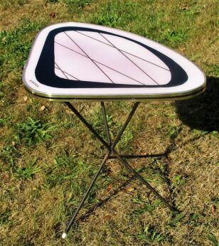 ON HOLD Vintage Tripod Coffee Side Table Mid Century Mod Space Age Erdal Pink Lovely
