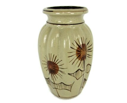 West Germany Pitcher Vase Ceramic Mid Century Modern Abstract Art Pottery Scheurich 13.77"
