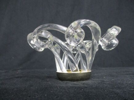 Venetian Murano Chandelier Replacement Part Twisted Glass Shade Flower Reclaimed