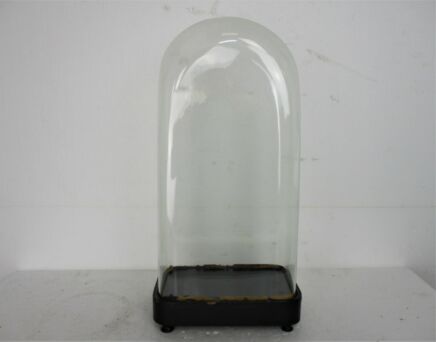 L Antique Victorian Rectangular Square Hand Blown Glass Globe Dome HTF 19.68"