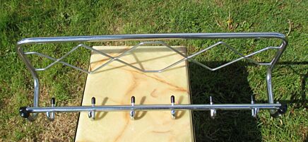 Vintage Mid Century Chrome Industrial Coat Hat Rack 1950's