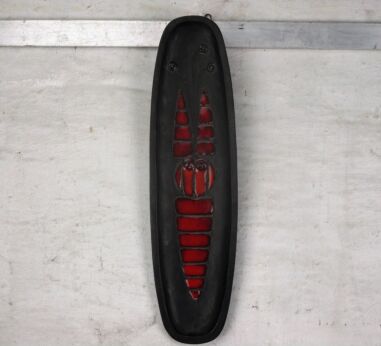Ceramic Plate Wall Hanging Plaque MId Century Modern Glazed Insect Funky
