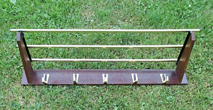 Vintage 1970s Teak COAT RACK Mid Century Danish Modern Era Panton Eames 60s
