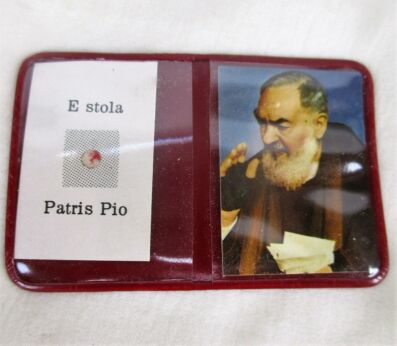 Stola Padre Patris Pio Pietrelcina Catholic Relic Cloth Collector HTF Italy