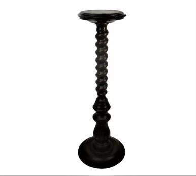 Hand Carved Wood Barley Twist Pedestal Display Side Table Plant Bonsai Stand 40.74"