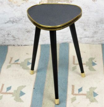 S Vintage Tripod Coffee Side Table Mid Century Space Age Rockabilly Plant Stand