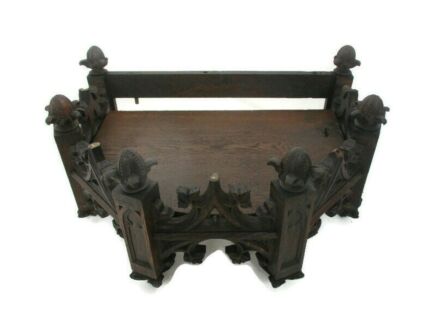 Gothic Large Hand Carved Wooden Wall Hall Console table Ornate Stunning WOW