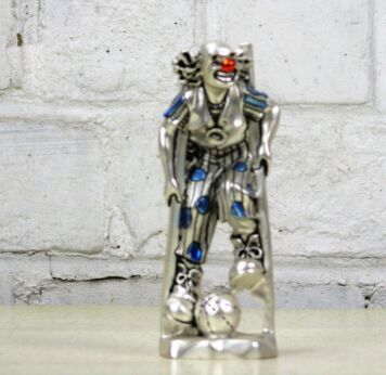Italian Collector Clown Silver Plated Argenta Marcello Giorgio Sculpture Marked