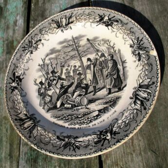 Antique Napoleon Bonaparte Porcelain Plate Capellemans Smith retour ille D'ebbe