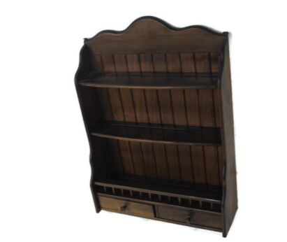 Kitchen Herbs Wall hanging Cabinet Shelves Display 70s Barn Country Farmhouse Style