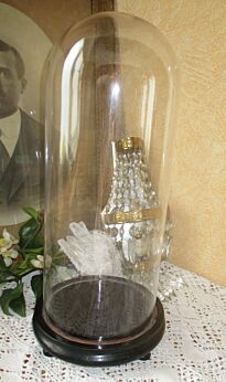Antique Round Hand Blown Glass Globe Dome Taxidermy Steampunk Display 15.9"