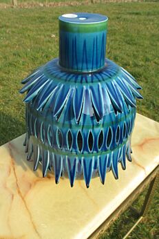 Rare Vintage Rimini Blue Space age Italy Floor Table Lamp Italy Era Bitossi Aldo Londi