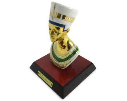 Bust Figurine Nefertite Vittorio Sabadin Capodimonte Gold Touches Vintage
