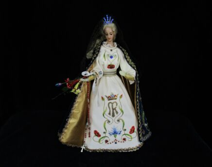 Hand Made Wax Madonna Virgin Mary Our Lady Figurine Doll Made by Nuns