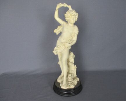 Large Figurine Statue resin Young Boy Putti Vintage 19.68"