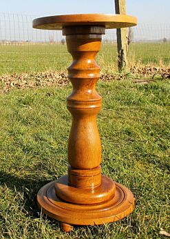 Lovely Small Carved Wood Plant Stand Pedestal side table 20.86"