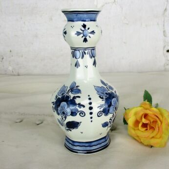 Small Bulb Vase Delft Holland Blue White Porcelain Marked Royal Goedewaagen 6.6"