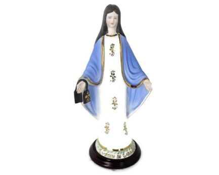 Small Porcelain Statue Virgin Mary Madonna Virgen de Garabandal Portugal 10"