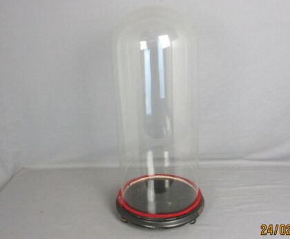 antique Round Hand Blown Glass Dome Globe Steampunk Display 19.29"