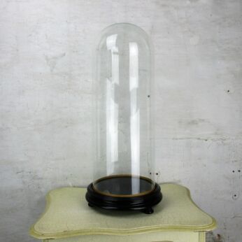 Large Antique Round Hand Blown Glass Dome Globe Steampunk Statue Display 24.40"