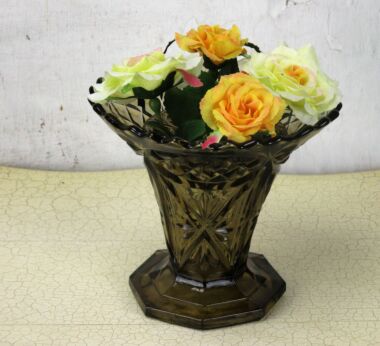 Dark Brown Art Deco Frog Vase Flower Holder Pique-fleurs Luxval Val St Lambert