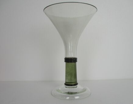 Vintage Art Glass Italian Vase Seguso Vetri D'Arte Clear Silver Signed Gorgeous