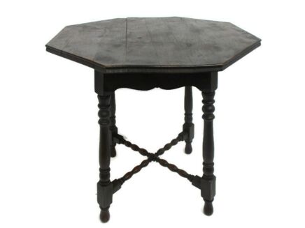 Hand Carved Ornate Wooden Side Wine Table Pedestal Plant Stand Edwardian Bobbin Legs Barn Country Farmhouse style Gorgeous